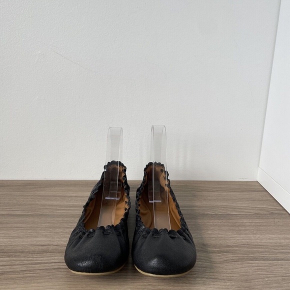 See By Chloe Black Leather Flats Ballet Jane Sz 7.5 US 100% AUTHENTIC - Picture 3 of 8